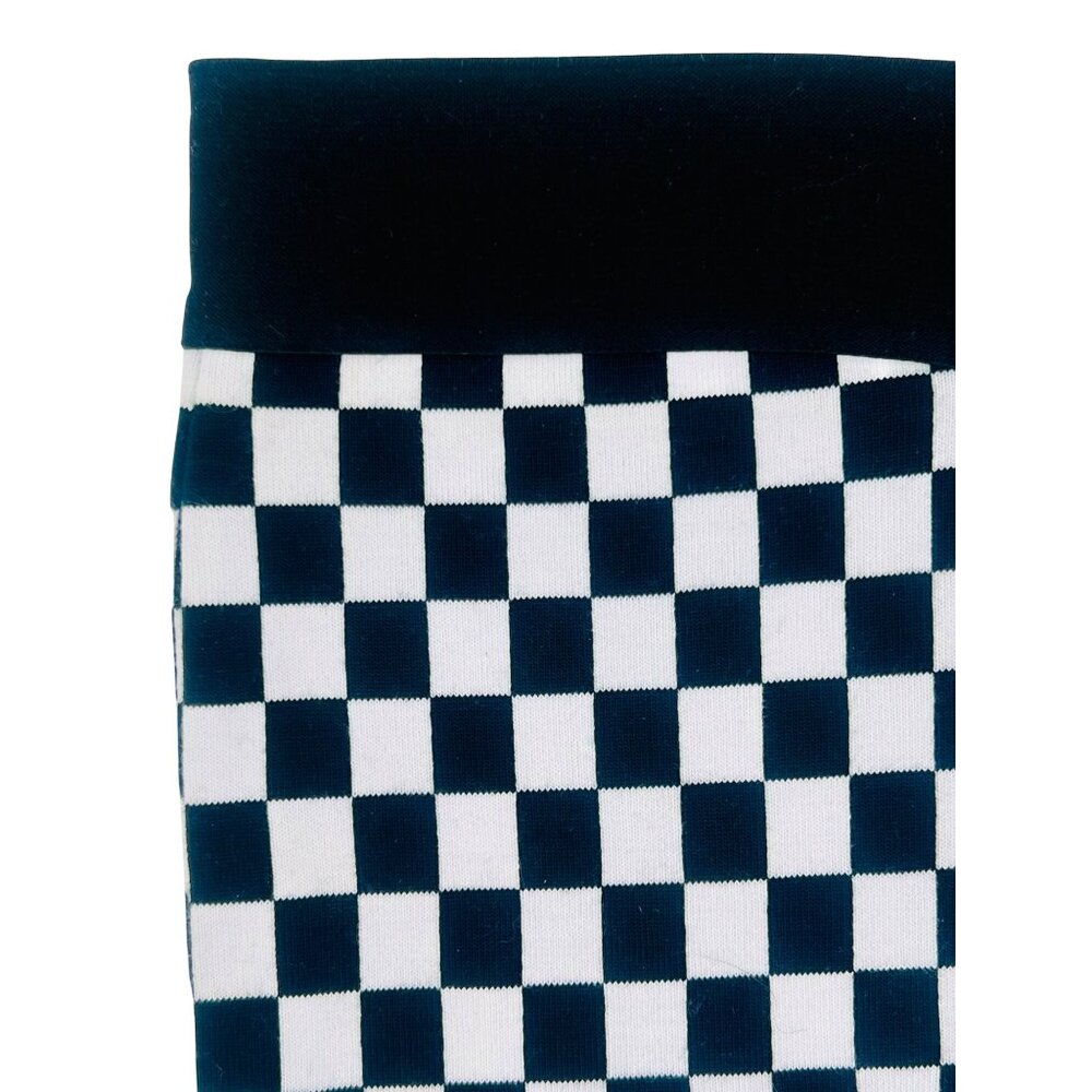 Checkered Black White Buckle Front Crop Top & Mini Skirt 2 Piece Set | Rave EDM - Picture 3 of 16